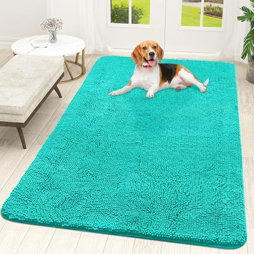 OLANLY Dog Door Mat for Muddy Paws 59x35, Super Absorbent Chenille Mud Mat by OLANLY