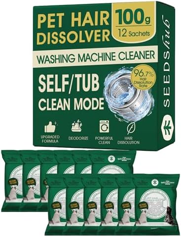 Washing Machine Cleaner for Pet Hair, 12-Month Supply by Seedshub