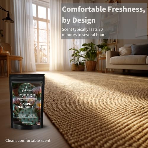 Lapew Cactus Flower Carpet Deodorizer Powder - Pet Safe Freshener for Vacuuming | Scented Odor Eliminator for Home | 16 oz - Image 5