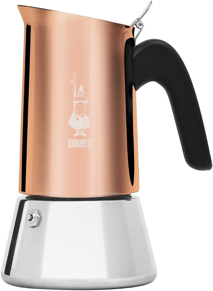 Bialetti - New Venus Induction, Stovetop Coffee Maker, Suitable for all Types of Hobs, 18/10 Steel, 4 Cups (5.7 Oz), Aluminum, Copper by Bialetti