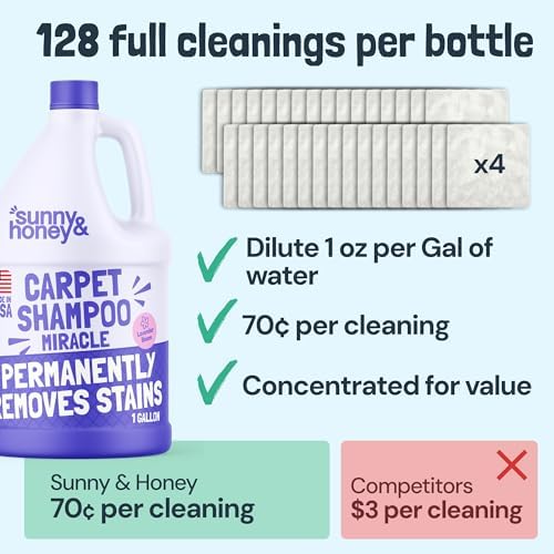 Sunny & Honey Carpet Cleaner Shampoo Solution for Machines, 1 Gal Lavender - Image 6