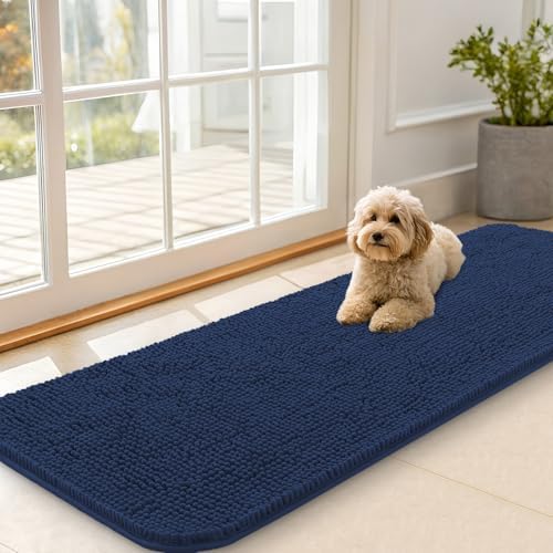 OLANLY Dog Door Mat for Muddy Paws 59x20, Super Absorbent Chenille Mud Mat by OLANLY