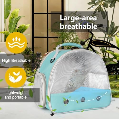 Guinea Pig Carrier,Guinea Pig Carrier for 2,Ventilation Carrier for Bearded Dragon,Reptile Travel Carrier for Lizards Sugar Glider Hedgehog Rat Parrot Birds,Airline Approved Green - Image 6