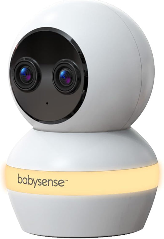 Babysense Touch Add-On Camera Unit – 4MP Dual-Lens (Wide & Telephoto), 6X Hybrid Zoom, AI Auto Tracking & Focus Area, Night Vision, Compatible w Touch Parent Unit/App (Monitor Not Included) by MostAwardedBabyMonitorBrand