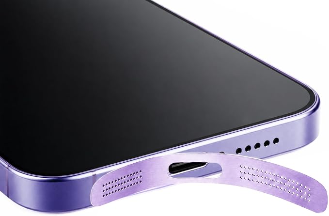 MysticHome for iPhone 17/16 Pro Accessories, 5 Pcs Cell Phone Speaker Anti-Dust Plugs, 1 Pcs USB C Dust Plug, Compatible with Speaker Dust Cover,Purple by Unknown