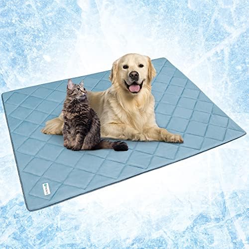 PetAmi Cooling Dog Blanket Lightweight Summer for Large Pet Cat 60x80, Blue by PetAmi