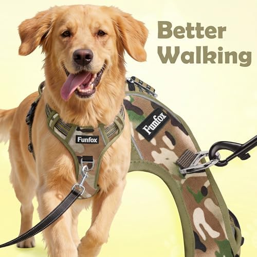 Funfox Dog Harness for Large Dogs, No Pull Pet Vest with Front Clip - Image 2
