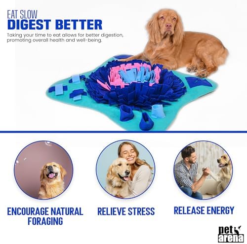 PET ARENA Large Sniffing Mat 25 x 25 Inch Interactive Feeding Toy - Image 4