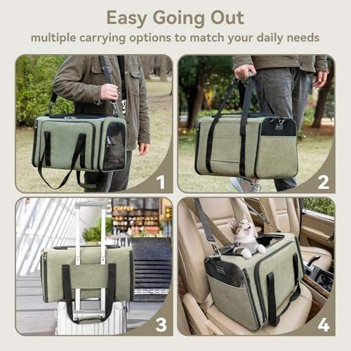 Petsfit Small Expandable Cat Carrier for Air Travel, Up to 9 lb - Image 4