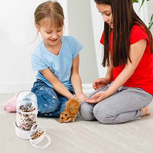 2 Packs Pet Feeder and Waterer, Self Dispensing Automatic Hamster Feeder, Food and Water Dispenser Set,Small Animal Dog Cat Pet Food Bowl, for Dogs Cats Pets Animals, 16x14cm, Blue (Clean) - Image 7