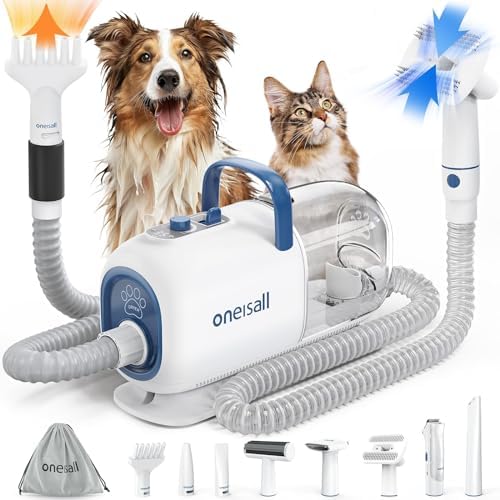 oneisall 8-in-1 Dog Grooming Vacuum & Dryer for Shedding/Drying/Trimming by oneisall