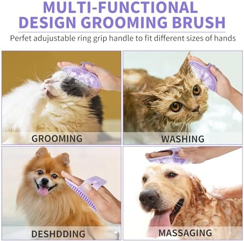 Professional 7 in 1 Dog Paw Cleaner for Dogs & Cats - Includes 1 Portable Paw Washer, 1 Bath Brush, 2 Dog Toothbrushes and 3 Absorbent Towels Note: Fits Paws 2.5 to 3.5 Inches Wide (Large, Purple) - Image 5