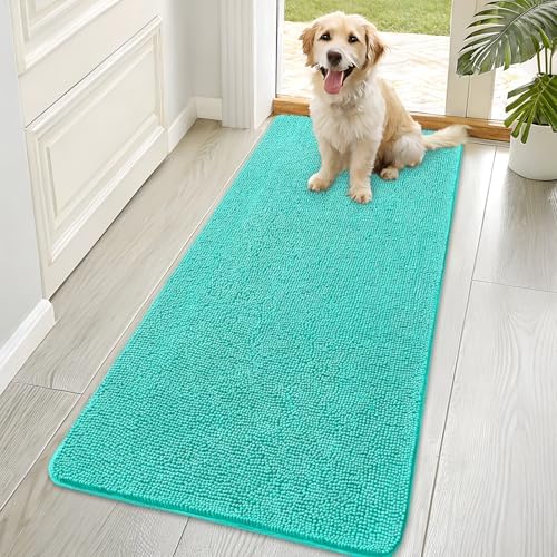 OLANLY Dog Door Mat for Muddy Paws 70x35, Super Absorbent Chenille Mud Mat by OLANLY