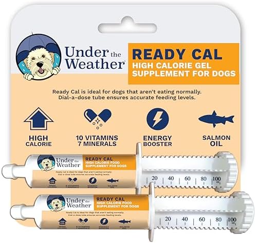 Under the Weather Pet | Ready Cal for Dogs 100cc | High Calorie Supplement | Dog Weight Gainer and High Calorie Booster | 10 Vitamins, 7 Minerals & Omega Fatty Acids (2 Pack) by UndertheWeather