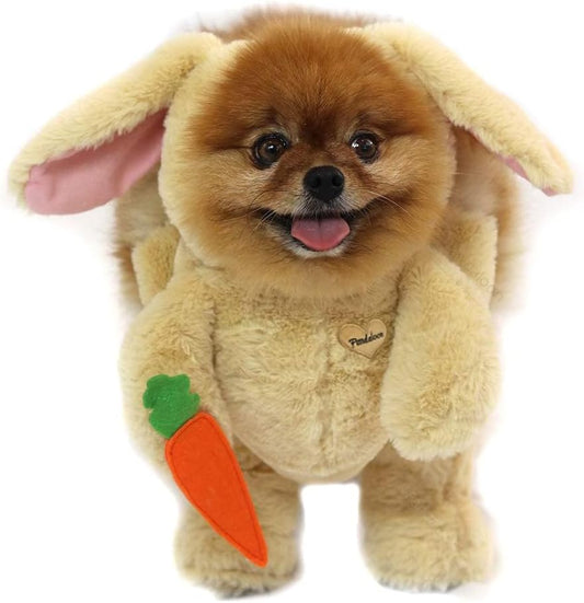 Pandaloon Dog Halloween Costume - As Seen on Shark Tank - Patented - Funny Costume with Arms for Small and Medium Dogs and Cats (Bunny, Size 0(11-12 in Height at TOP of Head, Girth<16in)) by Pandaloon