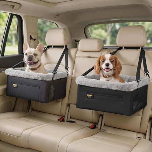 Conlun 2-Pack Dog Car Seat | Steel Frame Anti-Collapse | Small Pet | Black by Conlun