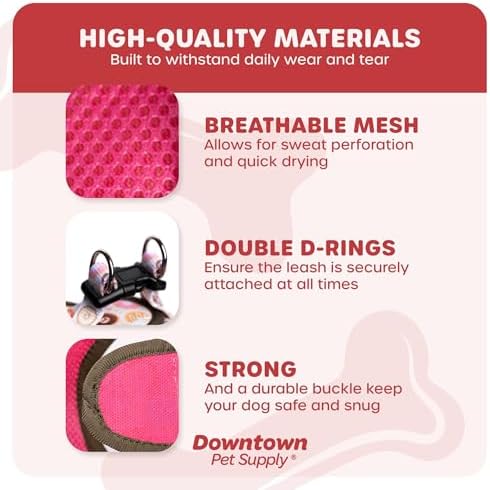 Downtown Pet Supply Step-in Dog Harness – No Pull, Adjustable Padded Mesh with Reflective Trim, Secure Buckle Strap – Comfortable & Breathable Small Dog Harness, X-Small, Donut - Image 4