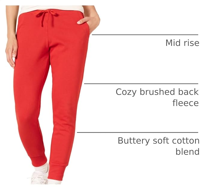 Amazon Essentials Women's Fleece Jogger Sweatpant (Available in Plus Size) - Image 4