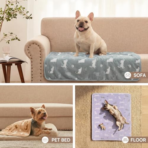 Luciphia Dog Blanket 3 Pack, Soft Cozy Fleece Throw for Puppy Cat,23"x16" - Image 6