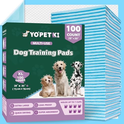 Dog Pee Pads Extra Large 28"x 30" 100 Count, Puppy Pads XL 100 Pack Leak-Proof XLarge Pee Pads for Dogs, Super Absorbent & Quick-Dry Disposable Pet Potty Training Pads for Dogs, Puppies, Doggy by Unknown