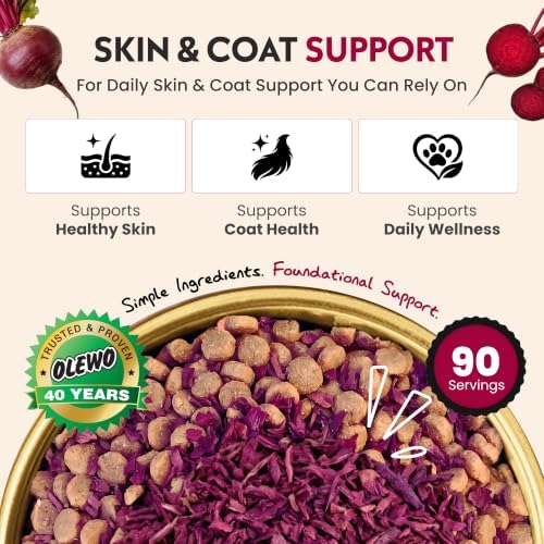 Olewo Red Beets Dog Food Topper for Dogs – Skin & Coat Support, 1 lb - Image 4