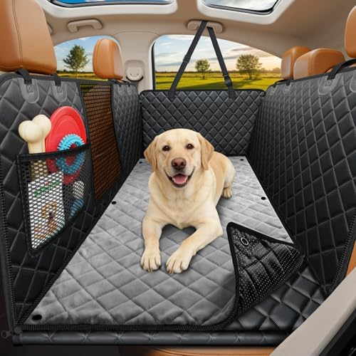 URPOWER Hard Bottom Dog Car Seat Cover, Back Seat Extender with Blanket by URPOWER