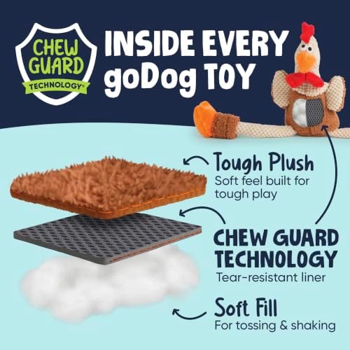 goDog Standing Dragon Plush Squeaky Dog Toy with Chew Guard Technology, Durable Fabric & Built-in Squeaker for Carry & Active Play, Large - Image 5