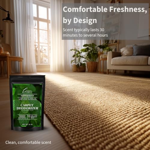 Lapew Peppermint Carpet Deodorizer Powder - Pet Safe Freshener for Vacuuming | Scented Odor Eliminator for Home | 16 oz - Image 5