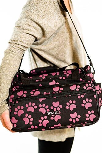 Wahl Professional Animal Travel Tote Bag with Zipper, Berry Paw Print Design (#97764-400), 9 Inches -Berry - Image 2