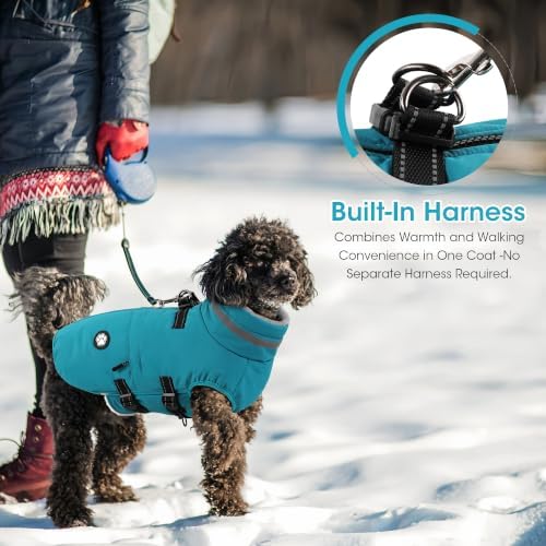 Dogcheer Dog Jackets for X-Large Dogs, Dog Coat with Built-in Harness - Image 4