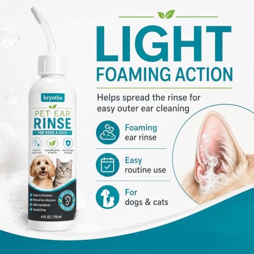 Brynthe Pet Ear Rinse, for Dogs and Cats, Gentle Cleaning Solution Washes Away Wax, Dirt & Debris, Easy-Apply Liquid Formula for Routine Ear Grooming，2pc - Image 3