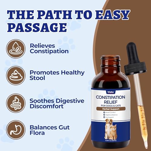 Wellix 4oz Liquid Cat & Dog Constipation Relief for Gas and Tummy - Image 4