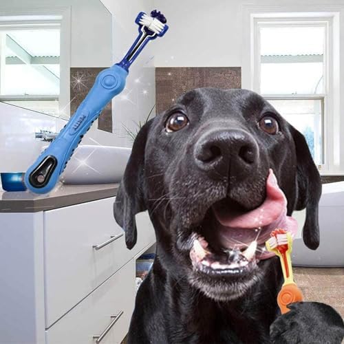Orgrimmar 8 Pcs 3-Sided Pet Toothbrush Dog Cat Mouth Dental Teeth Care - Image 6