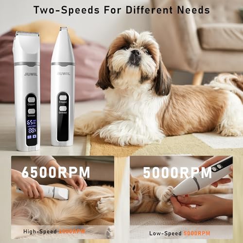 Dog Clippers for Grooming,4 in 1 Dog Grooming Kit Hair Clipper - Image 2