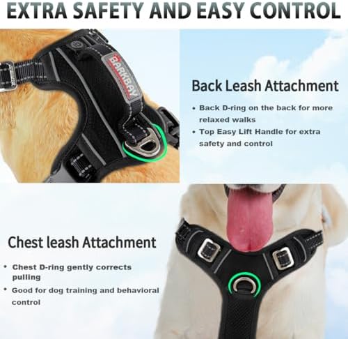 BARKBAY Dog Harness for Medium Sized Dog No Pull Dog Vest ID Tag Pocket - Image 4