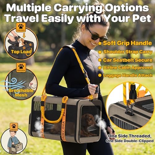 PAWZIDEA Expandable Pet Carrier for Small Cats & Dogs, TSA Airline Approved - Image 5