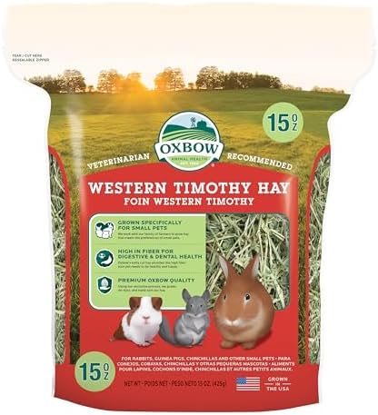 Oxbow Western Timothy Hay, Rabbit & Guinea Pig Hay, High Fiber, USA, 15 oz by OxbowAnimalHealth
