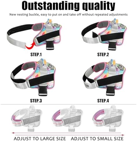 Bolux Dog Harness, No-Pull Reflective Dog Vest, Breathable Adjustable Pet Harness with Handle for Outdoor Walking - No More Pulling, Tugging or Choking (Medium (Pack of 1), OilPainting) - Image 3