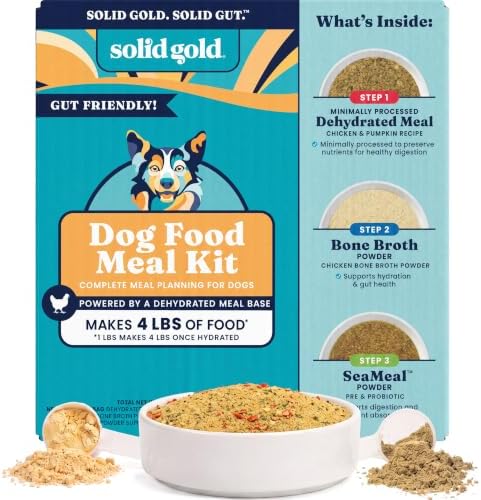 Solid Gold Chicken Dehydrated Dog Food Kit-Bone Broth, Probiotic Makes 4lbs by SolidGoldPet