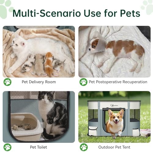 Siedihit 31" Dog Playpen,Cat Puppy Pen, Pet Portable Crate Indoor Outdoor - Image 3