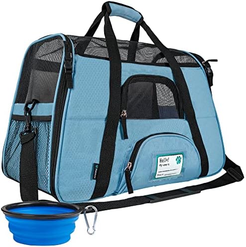 PetAmi Airline Approved Pet Carrier for Cats & Small Dogs, Small Light Blue by PetAmi