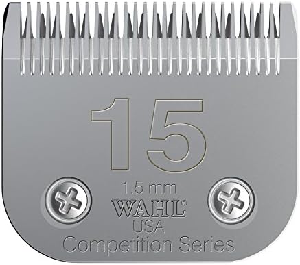 Wahl Professional Animal 15 Medium Fine Competition Series Detachable Blade with 3/64-Inch Cut Length (2357-100) by WahlProfessionalAnimal