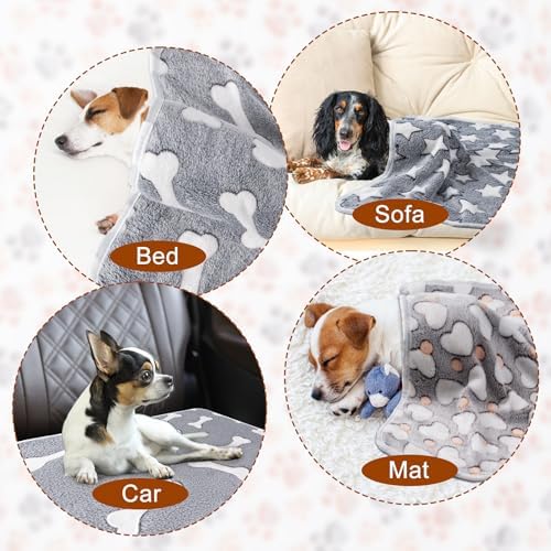 1 Pack 3 Blankets for Dog Puppy Cat (Small 23x16'', Star, Bone, Love) - Image 4