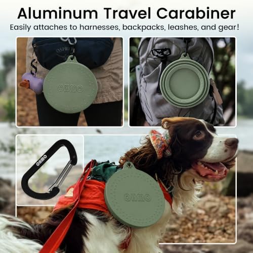 OHMO Spill Proof Collapsible Dog Bowl, 24oz Portable Dog Water Bowl - Image 5