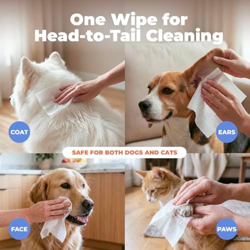 Best Pet Supplies Cleaning Dog Wipes - Moisturizing Coconut 400 Count - Image 3