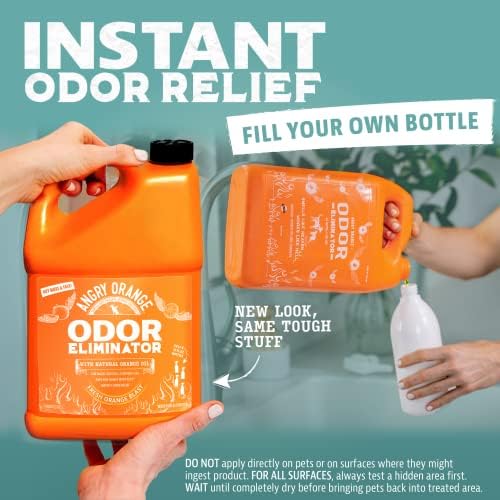 Angry Orange Pet Odor Eliminator for Dog and Cat Urine, Carpet Stains, and Strong Smells – Citrus Cleaner with Natural Orange Oil – 1 Gallon - Image 2