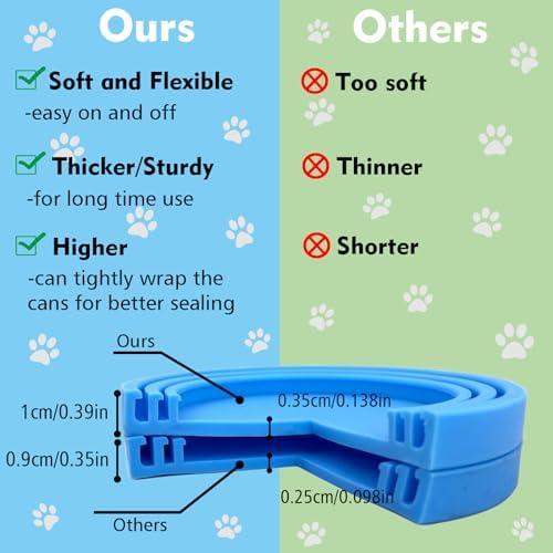 Comtim Pet Food Can Cover Silicone Can Lids for Dog and Cat Food(Universal Size,One fit 3 Standard Size Food Cans) (Blue/Purple) - Image 7