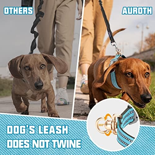 Auroth Dog Collar for Medium Large Dogs, Reflective Dog Collar, Soft Nylon Adjustable Dog Collars with Heavy Duty Metal D Ring Tangle Free (Medium:12"-19.6", Blue) - Image 3