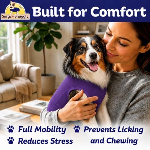 Surgi Snuggly Dog Surgery Recovery Suit, Cone Alternative, Spay/Neuter LS - Image 5
