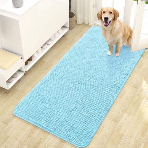 OLANLY Dog Door Mat for Muddy Paws 47x24, Super Absorbent Chenille Mud Mat by OLANLY